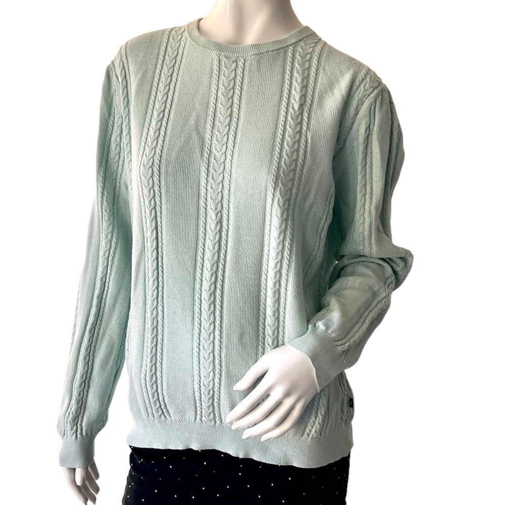 Tommy Bahamas Marled Sands Crew Cable Knit Sweater Size L View 5